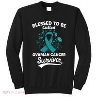 Blessed To Be Called Ovarian Cancer Survivor Awareness Long Sleeve Sweatshirt thumb 0