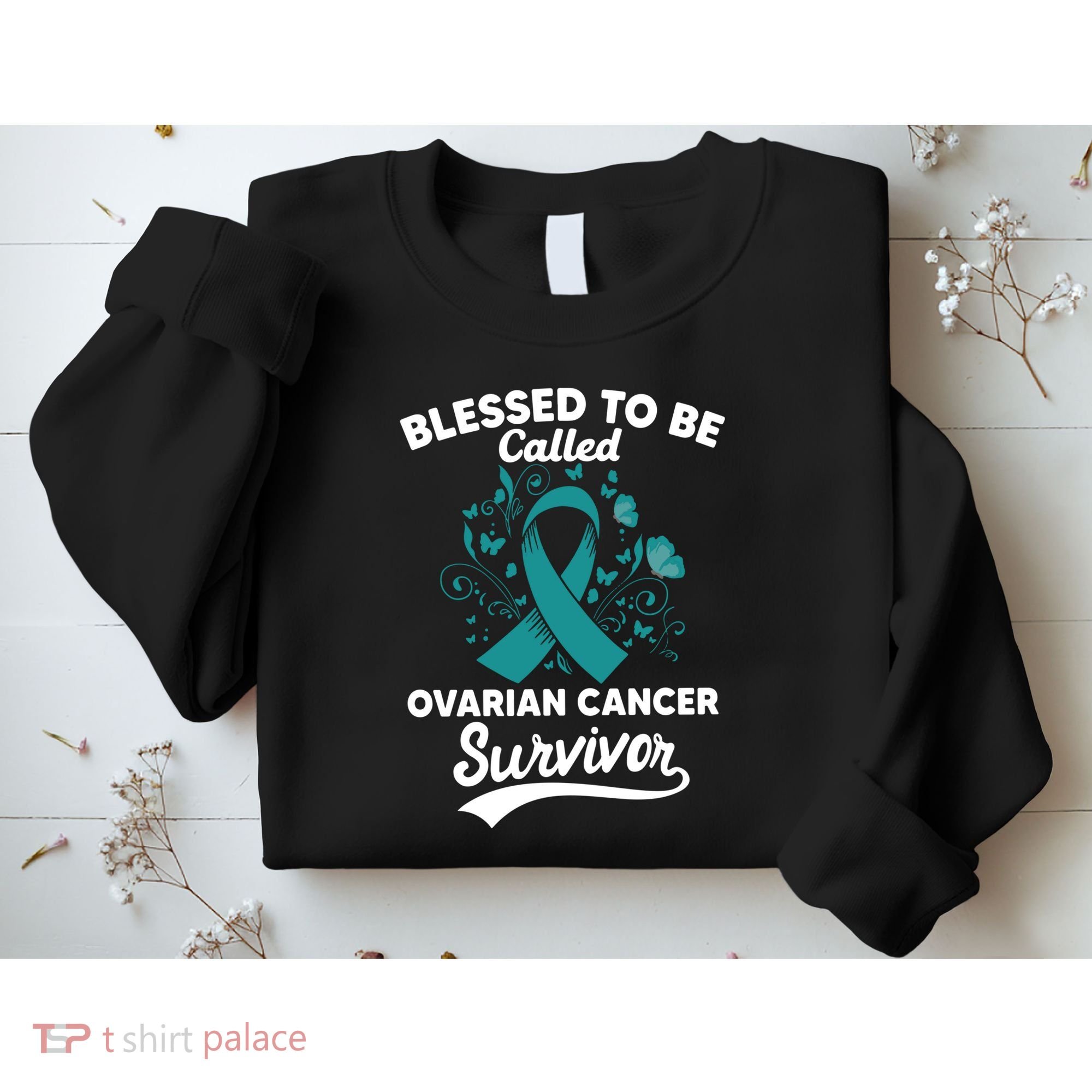Blessed To Be Called Ovarian Cancer Survivor Awareness Long Sleeve Sweatshirt