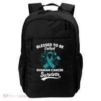 Blessed To Be Called Ovarian Cancer Survivor Awareness Long Sleeve Backpack thumb 0