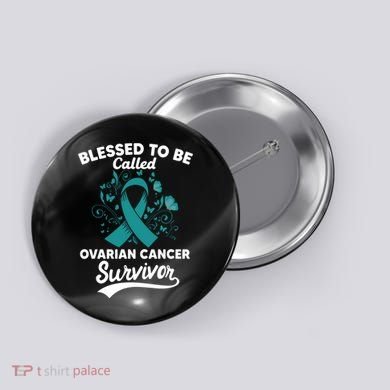 Blessed To Be Called Ovarian Cancer Survivor Awareness Long Sleeve Button