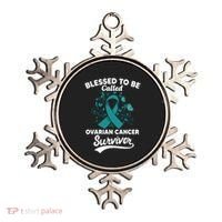 Blessed To Be Called Ovarian Cancer Survivor Awareness Long Sleeve Ornament thumb 0