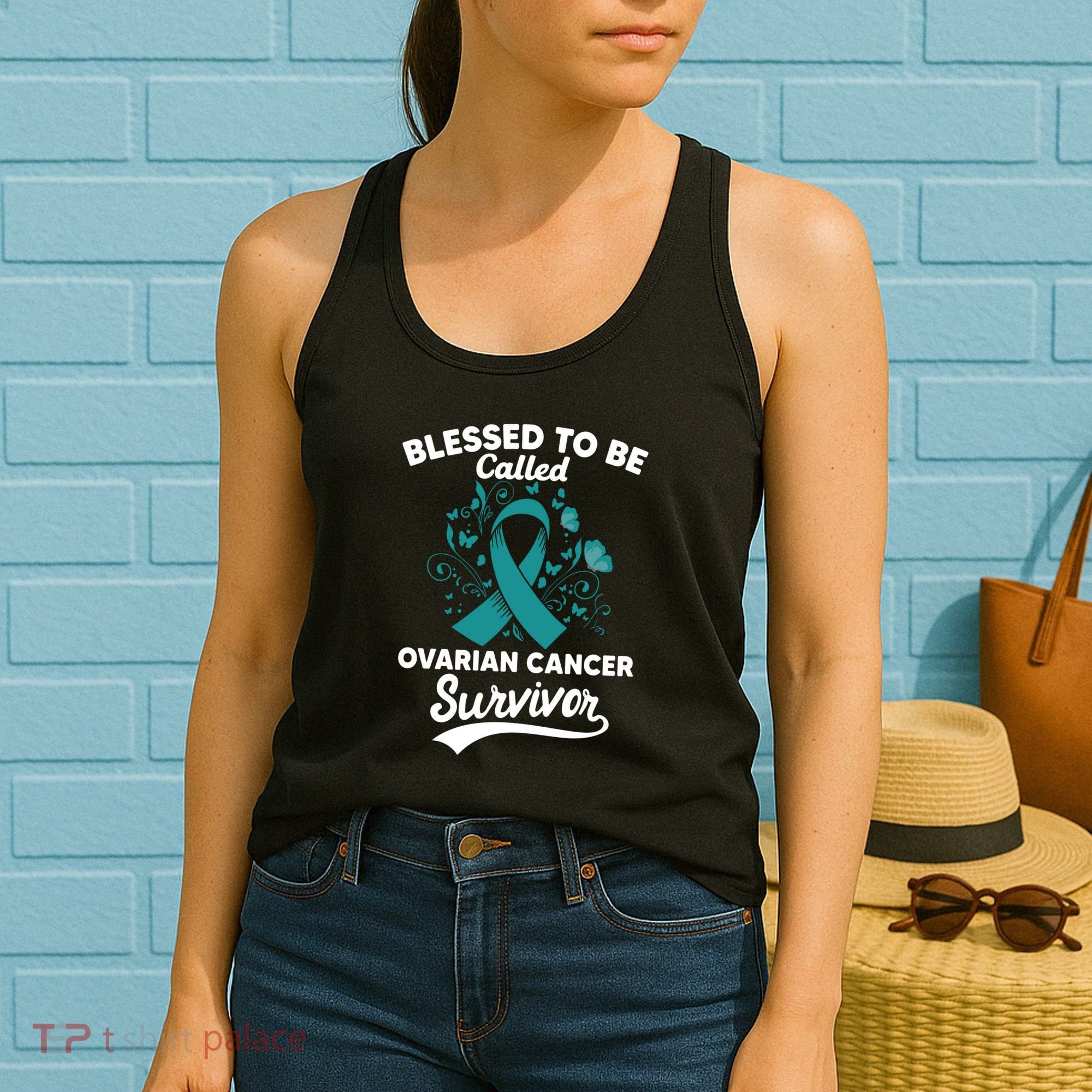 Blessed To Be Called Ovarian Cancer Survivor Awareness Long Sleeve Women's Tank Top