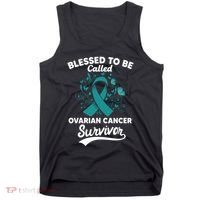 Blessed To Be Called Ovarian Cancer Survivor Awareness Long Sleeve Tank Top thumb 0