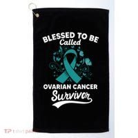 Blessed To Be Called Ovarian Cancer Survivor Awareness Long Sleeve Golf Towel thumb 0