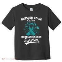 Blessed To Be Called Ovarian Cancer Survivor Awareness Long Sleeve Toddler T-Shirt thumb 0