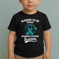 Blessed To Be Called Ovarian Cancer Survivor Awareness Long Sleeve Toddler T-Shirt thumb 2