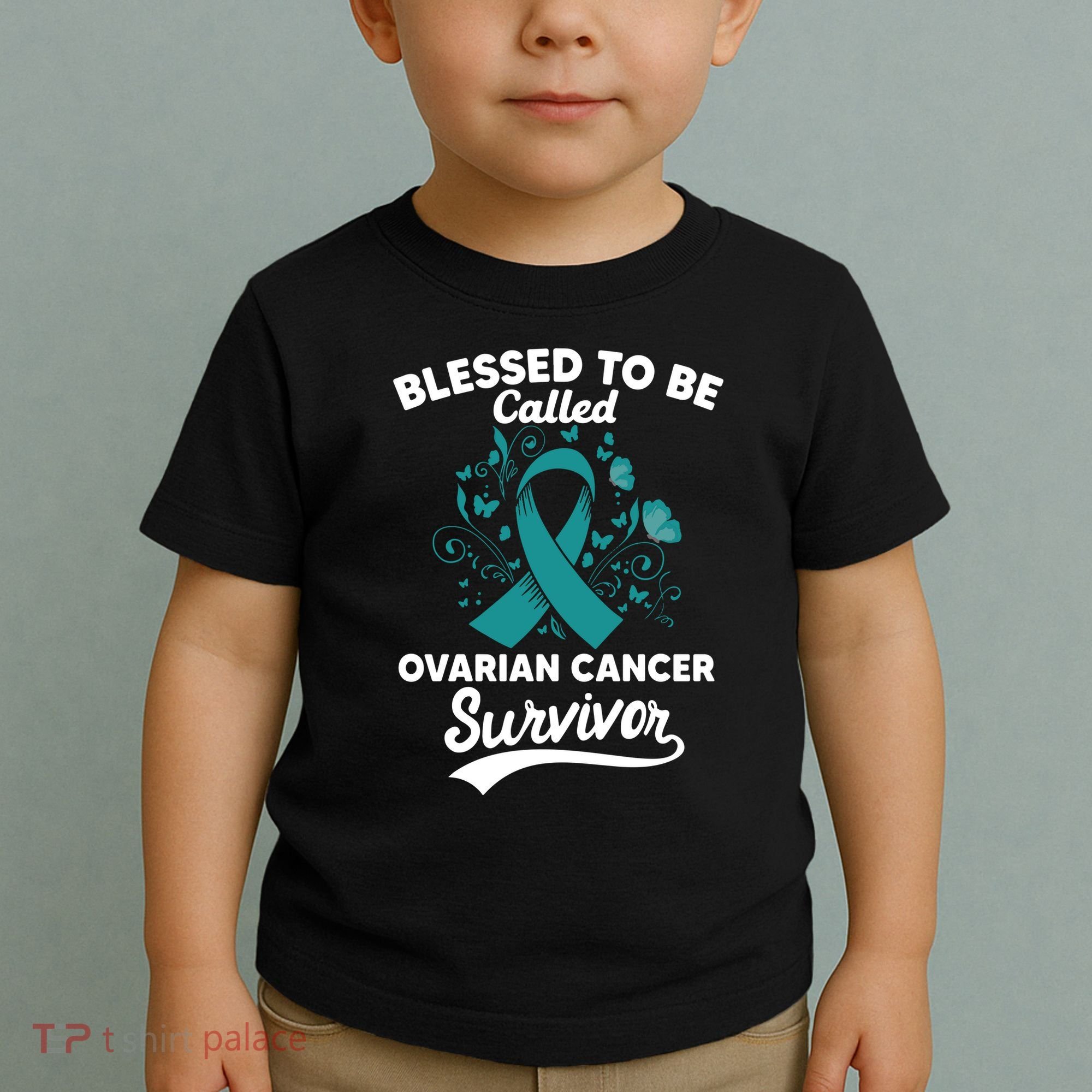 Blessed To Be Called Ovarian Cancer Survivor Awareness Long Sleeve Toddler T-Shirt