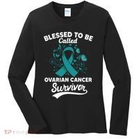 Blessed To Be Called Ovarian Cancer Survivor Awareness Long Sleeve Women's Long Sleeve Shirt thumb 0