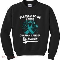 Blessed To Be Called Ovarian Cancer Survivor Awareness Long Sleeve Kids Sweatshirt thumb 0