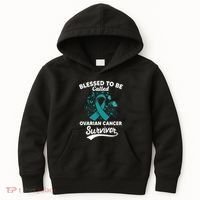 Blessed To Be Called Ovarian Cancer Survivor Awareness Long Sleeve Kids Hoodie thumb 0