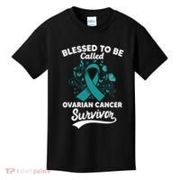 Blessed To Be Called Ovarian Cancer Survivor Awareness Long Sleeve Kids T-Shirt thumb 0