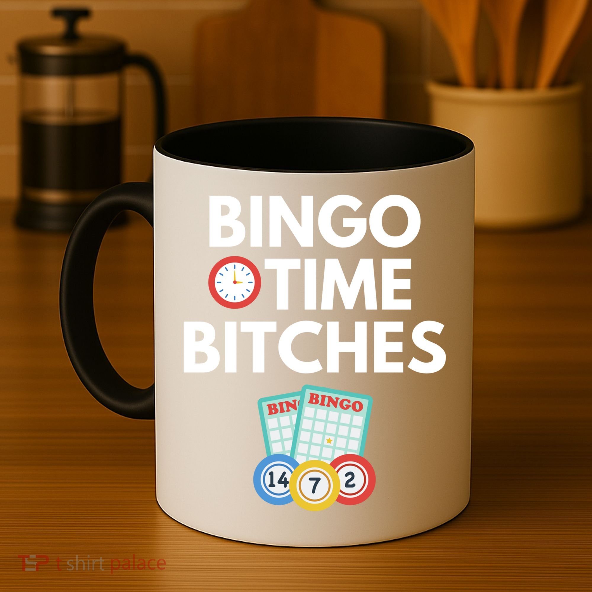 Bingo Time Bitches Funny Bingo Player Game Lover Gift Humor Cute Gift Coffee Mug