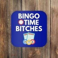 Bingo Time Bitches Funny Bingo Player Game Lover Gift Humor Cute Gift Coaster thumb 0
