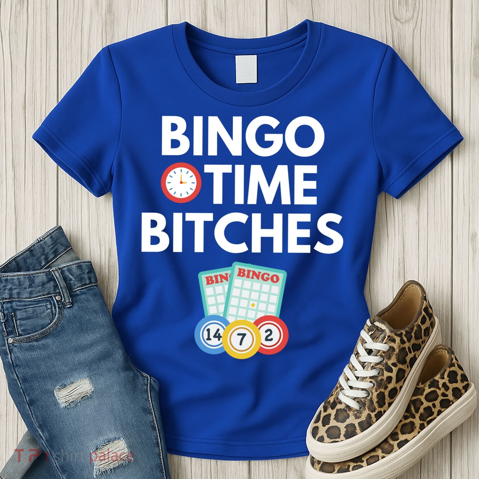 Bingo Time Bitches Funny Bingo Player Game Lover Gift Humor Cute Gift Women's T-Shirt