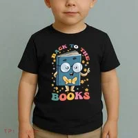 Back To Books Back To School Theme Toddler T-Shirt thumb 2