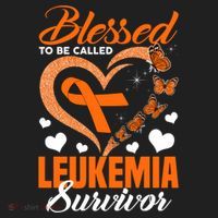 Blessed To Be Leukemia Awareness Day Survivor Orange Ribbon Women's Sweatshirt thumb 2