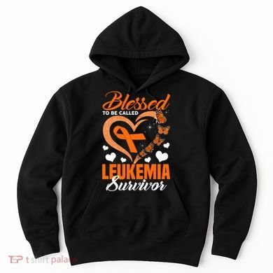 Blessed To Be Leukemia Awareness Day Survivor Orange Ribbon Hoodie