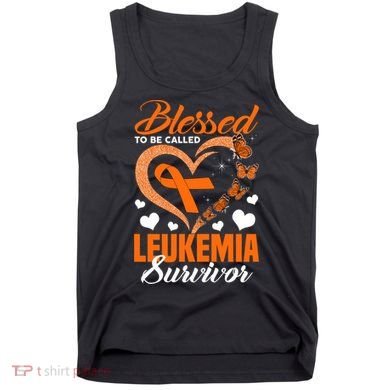 Blessed To Be Leukemia Awareness Day Survivor Orange Ribbon Tank Top