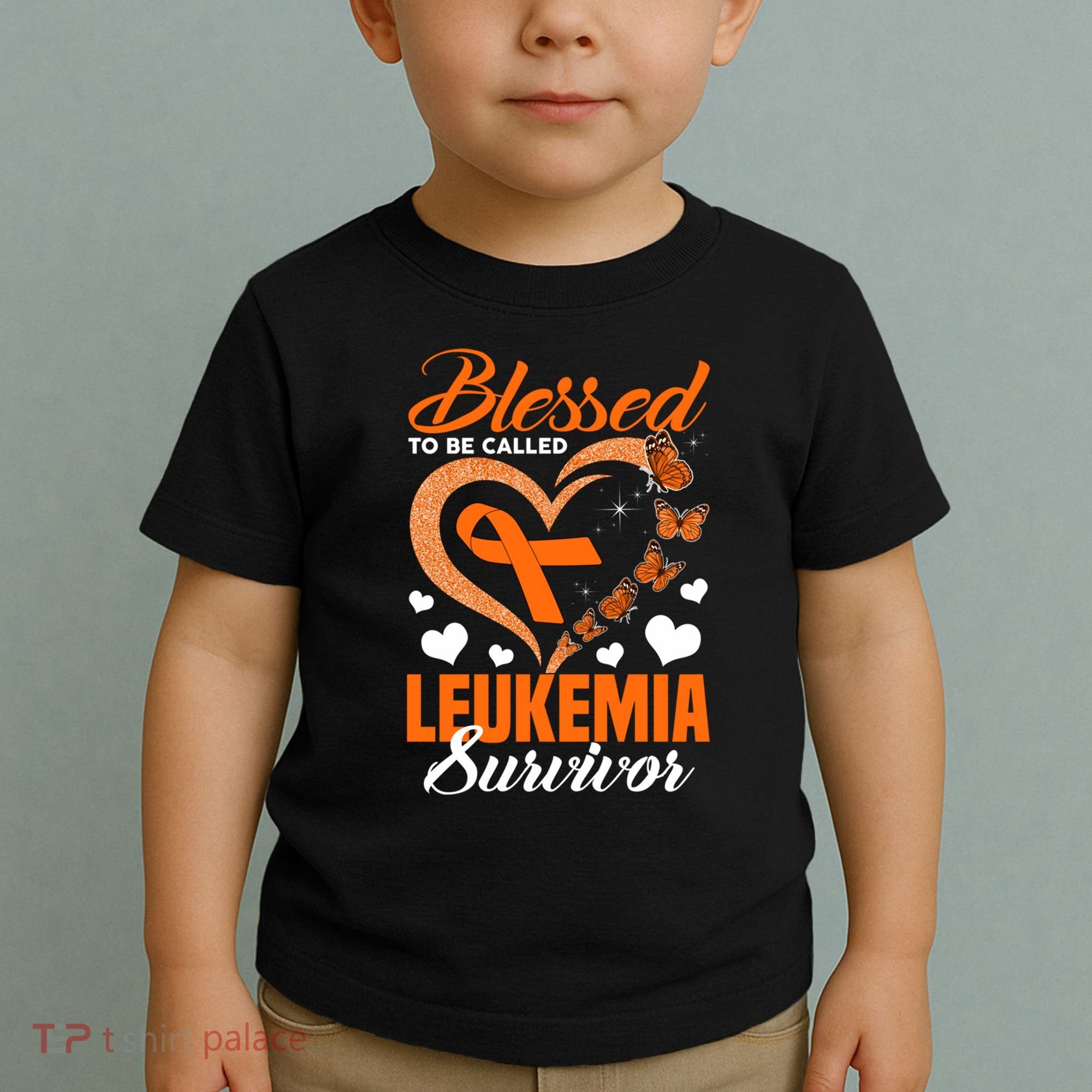 Blessed To Be Leukemia Awareness Day Survivor Orange Ribbon Toddler T-Shirt