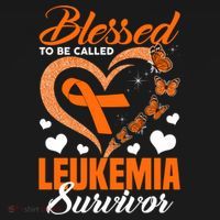 Blessed To Be Leukemia Awareness Day Survivor Orange Ribbon Women's T-Shirt thumb 6