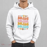 Bride To Be Bridal Shower Groovy Bachelorette Party Matching Hoodie thumb 0