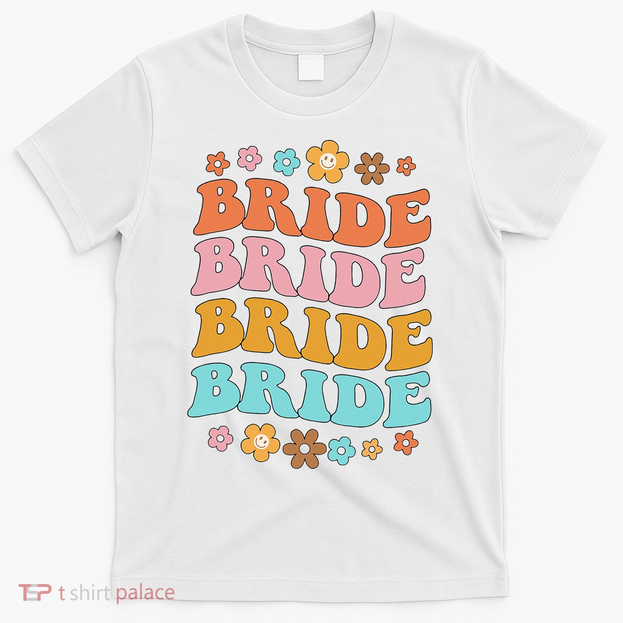Bride To Be Bridal Shower Groovy Bachelorette Party Matching T-Shirt