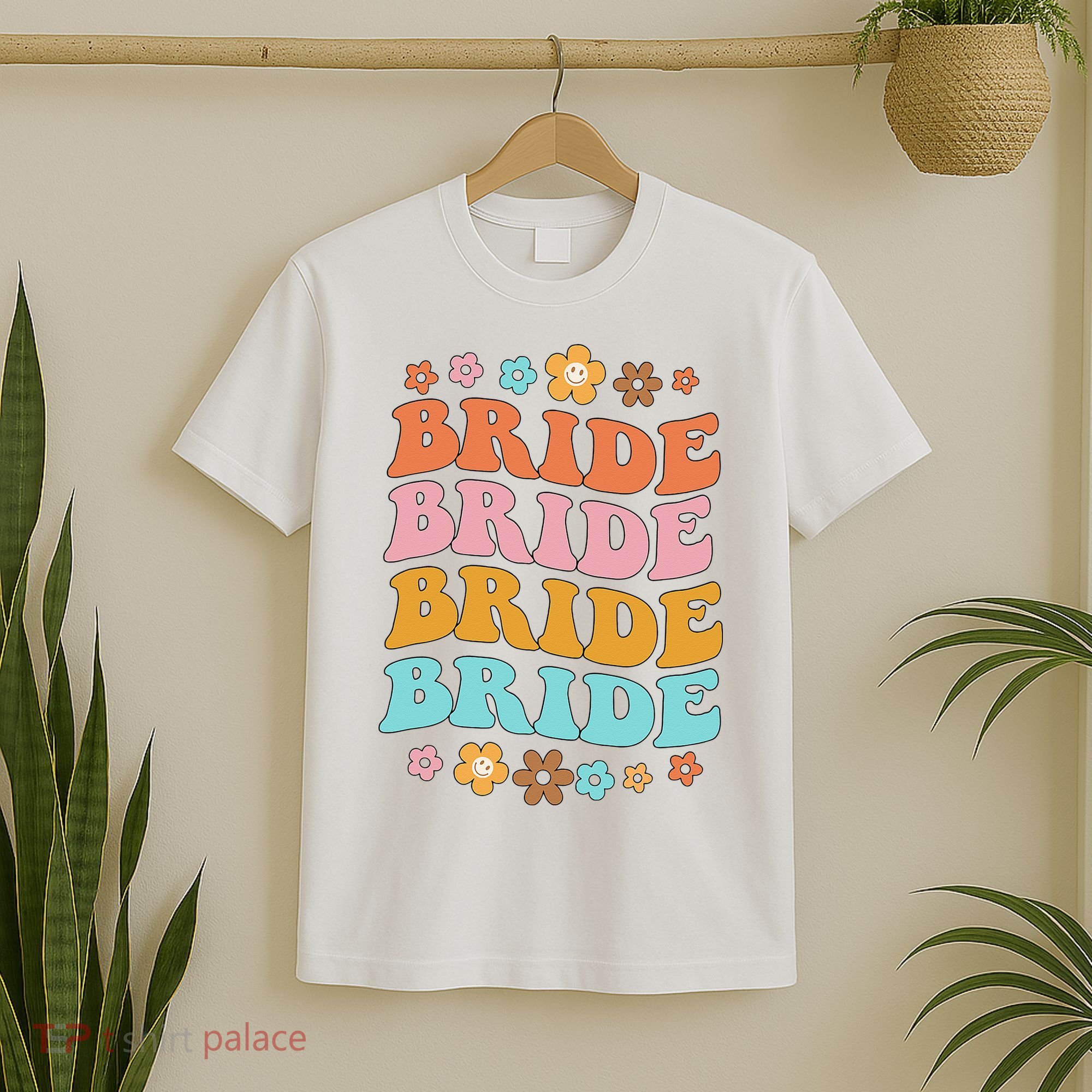 Bride To Be Bridal Shower Groovy Bachelorette Party Matching T-Shirt