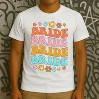 Bride To Be Bridal Shower Groovy Bachelorette Party Matching T-Shirt thumb 3