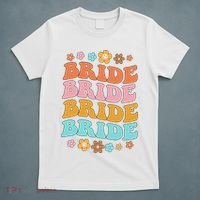 Bride To Be Bridal Shower Groovy Bachelorette Party Matching T-Shirt thumb 5