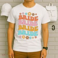 Bride To Be Bridal Shower Groovy Bachelorette Party Matching T-Shirt thumb 6