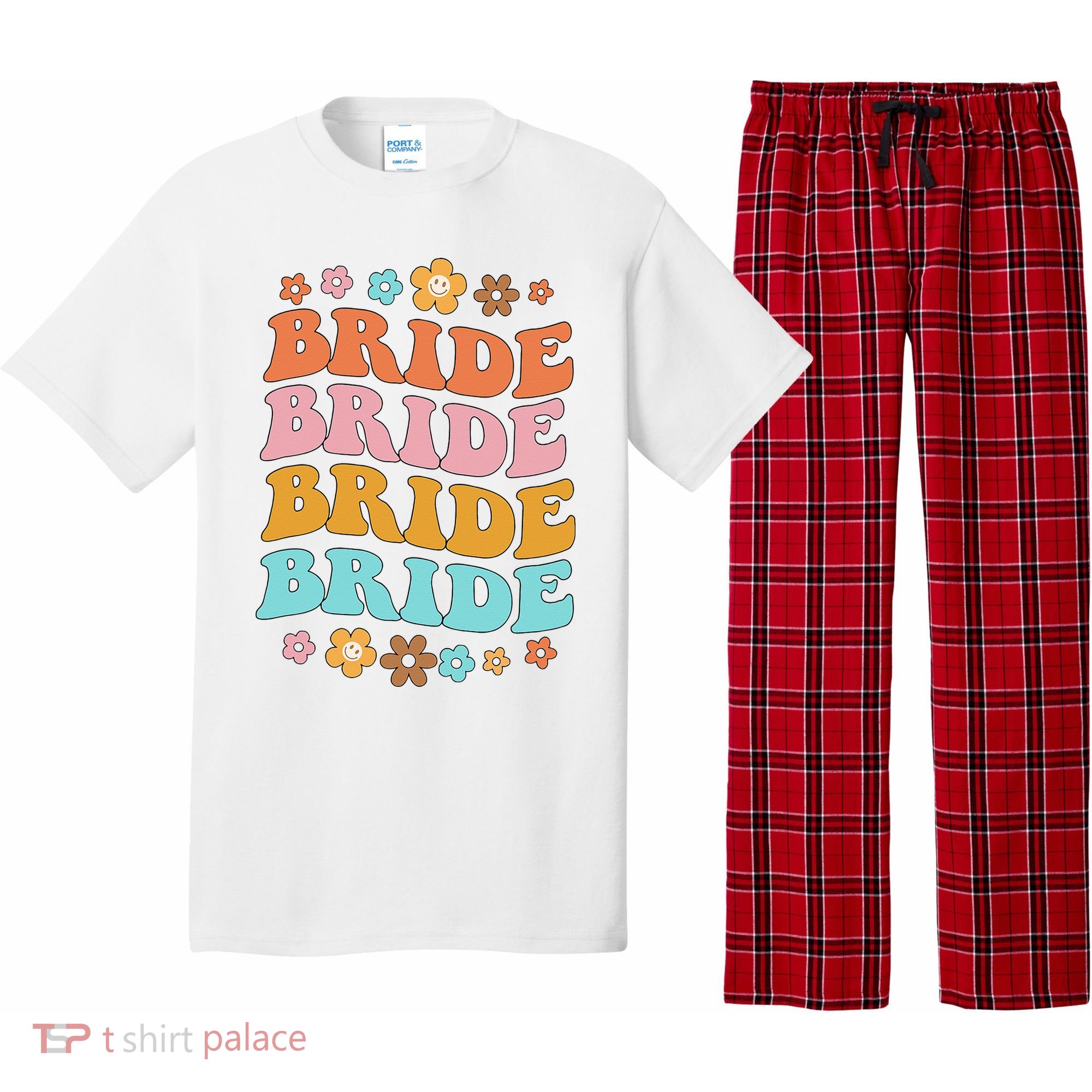 Bride To Be Bridal Shower Groovy Bachelorette Party Matching Pajama Set
