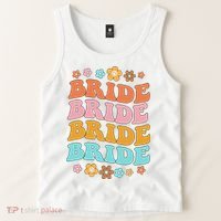 Bride To Be Bridal Shower Groovy Bachelorette Party Matching Tank Top thumb 2