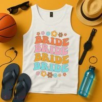 Bride To Be Bridal Shower Groovy Bachelorette Party Matching Tank Top thumb 4