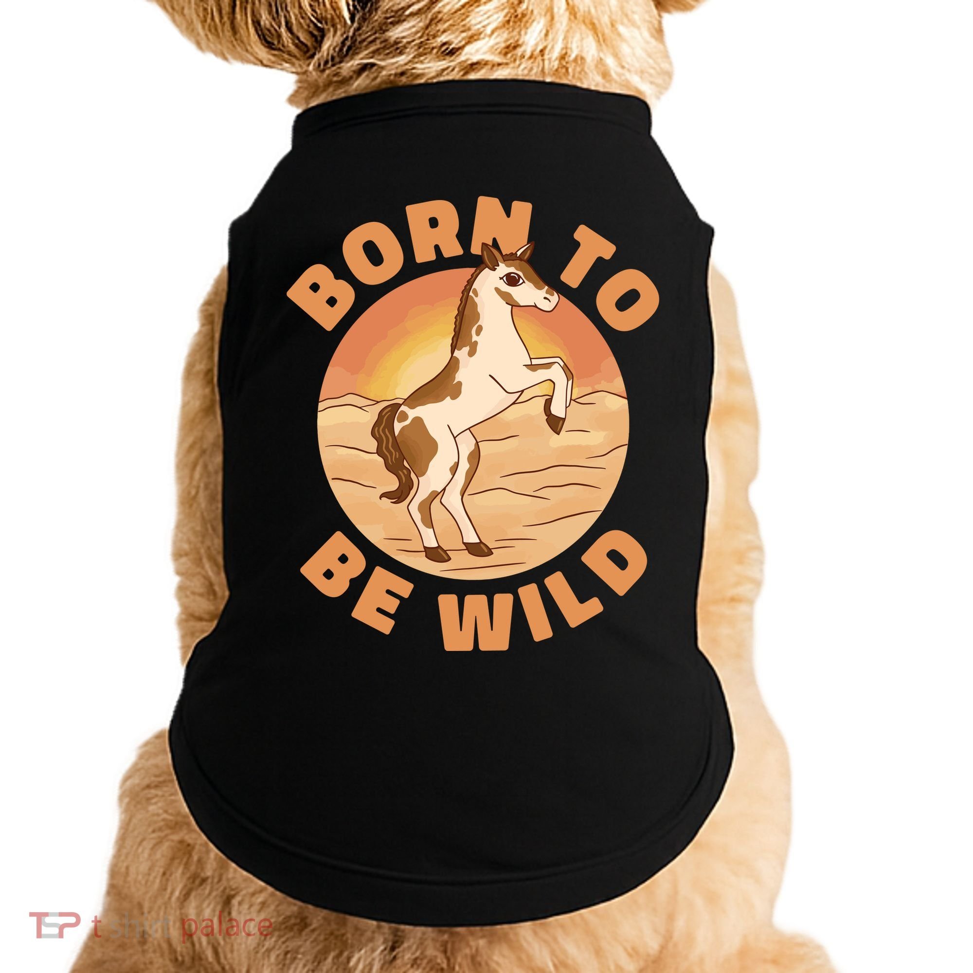 Born To Be Wild Horse Sunset Doggie Tank