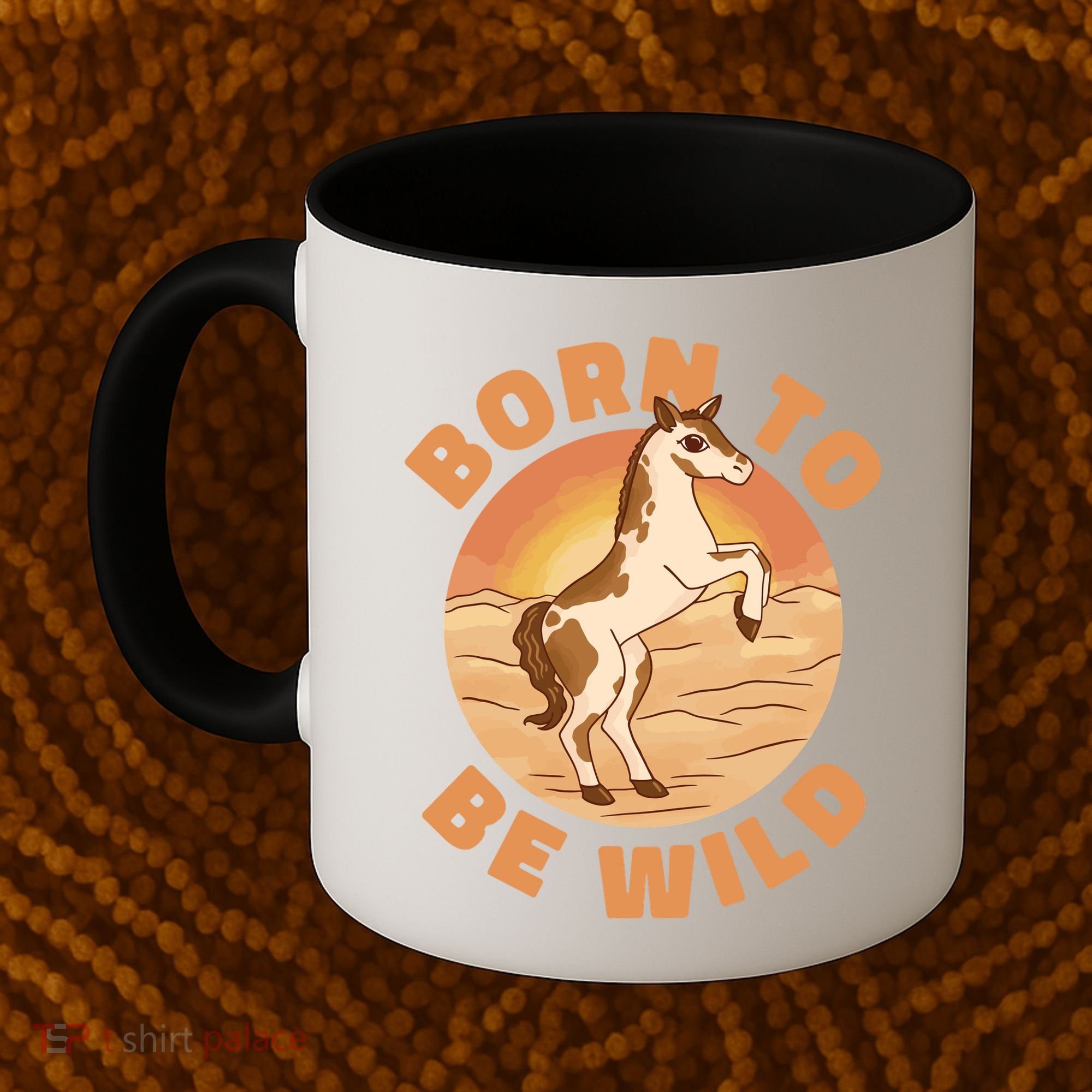 Born To Be Wild Horse Sunset Coffee Mug