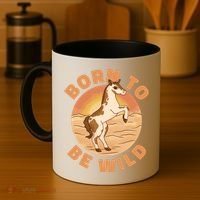 Born To Be Wild Horse Sunset Coffee Mug thumb 4