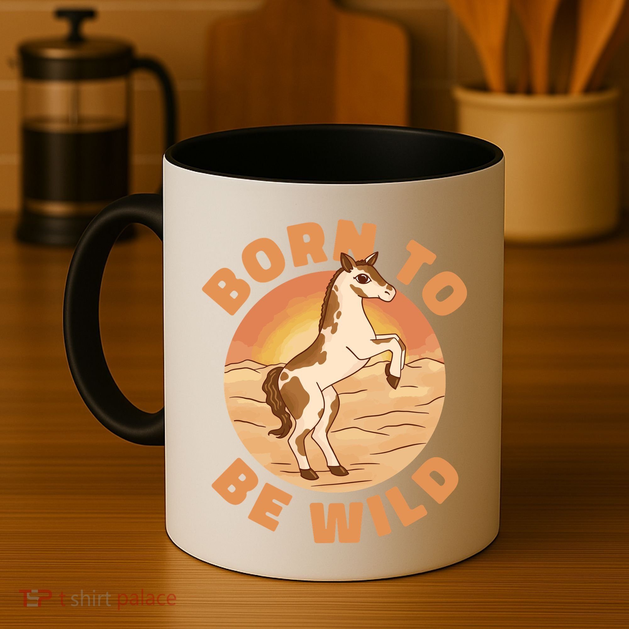 Born To Be Wild Horse Sunset Coffee Mug