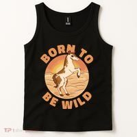Born To Be Wild Horse Sunset Tank Top thumb 2