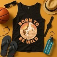 Born To Be Wild Horse Sunset Tank Top thumb 4