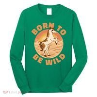 Born To Be Wild Horse Sunset Long Sleeve Shirt thumb 0