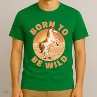 Born To Be Wild Horse Sunset T-Shirt thumb 3
