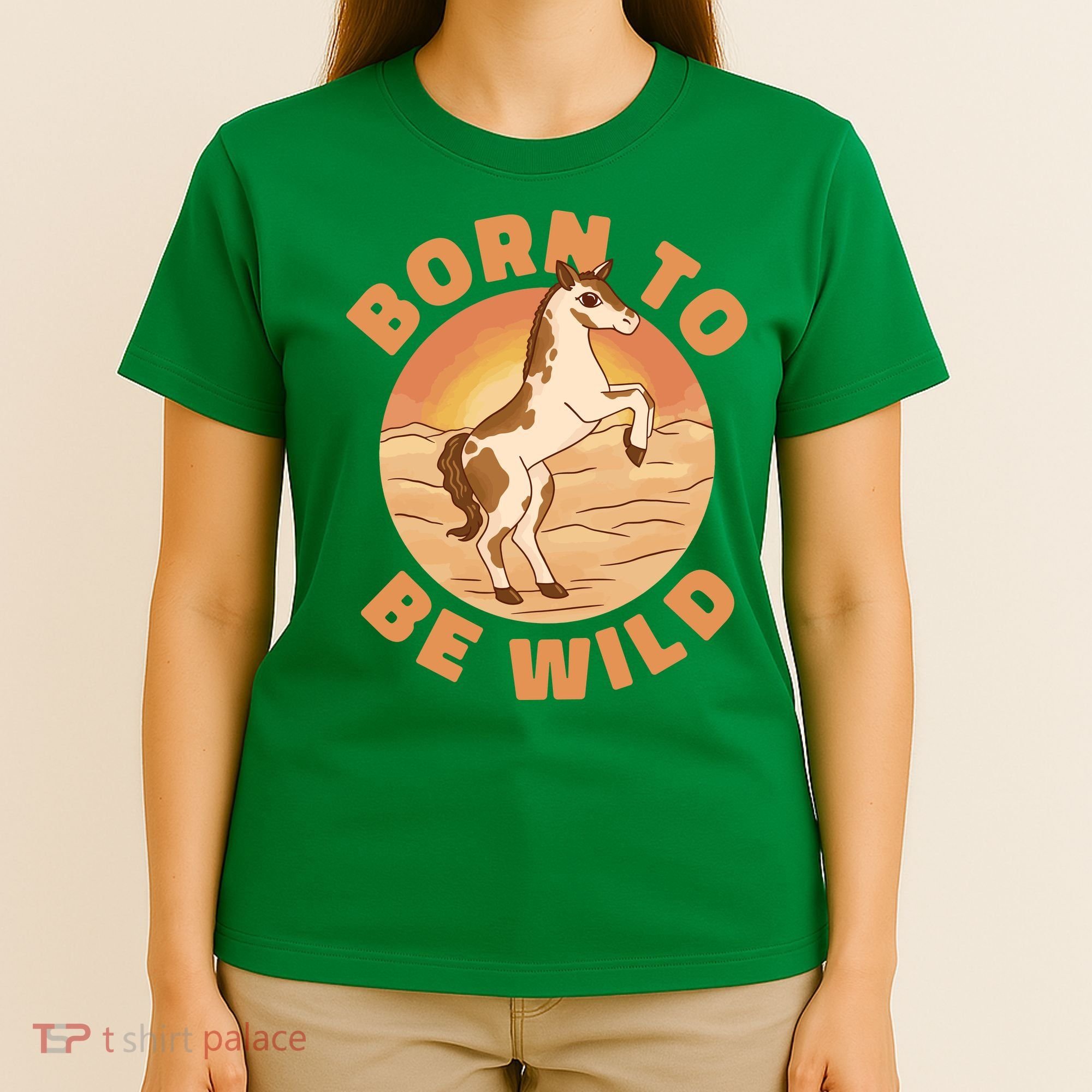 Born To Be Wild Horse Sunset T-Shirt