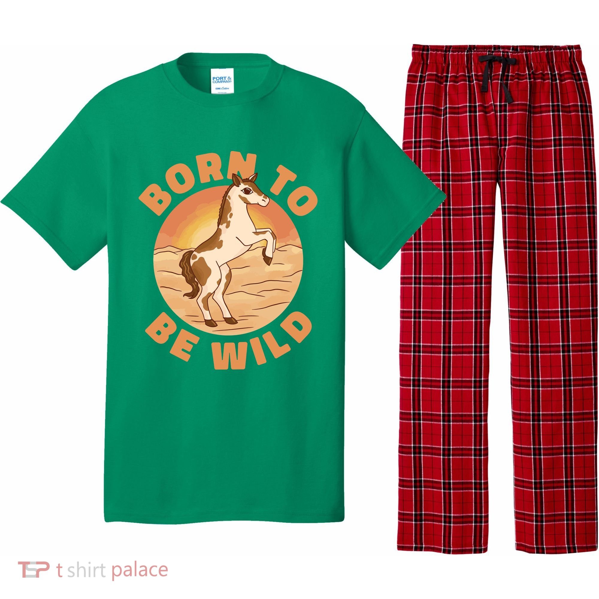 Born To Be Wild Horse Sunset Pajama Set