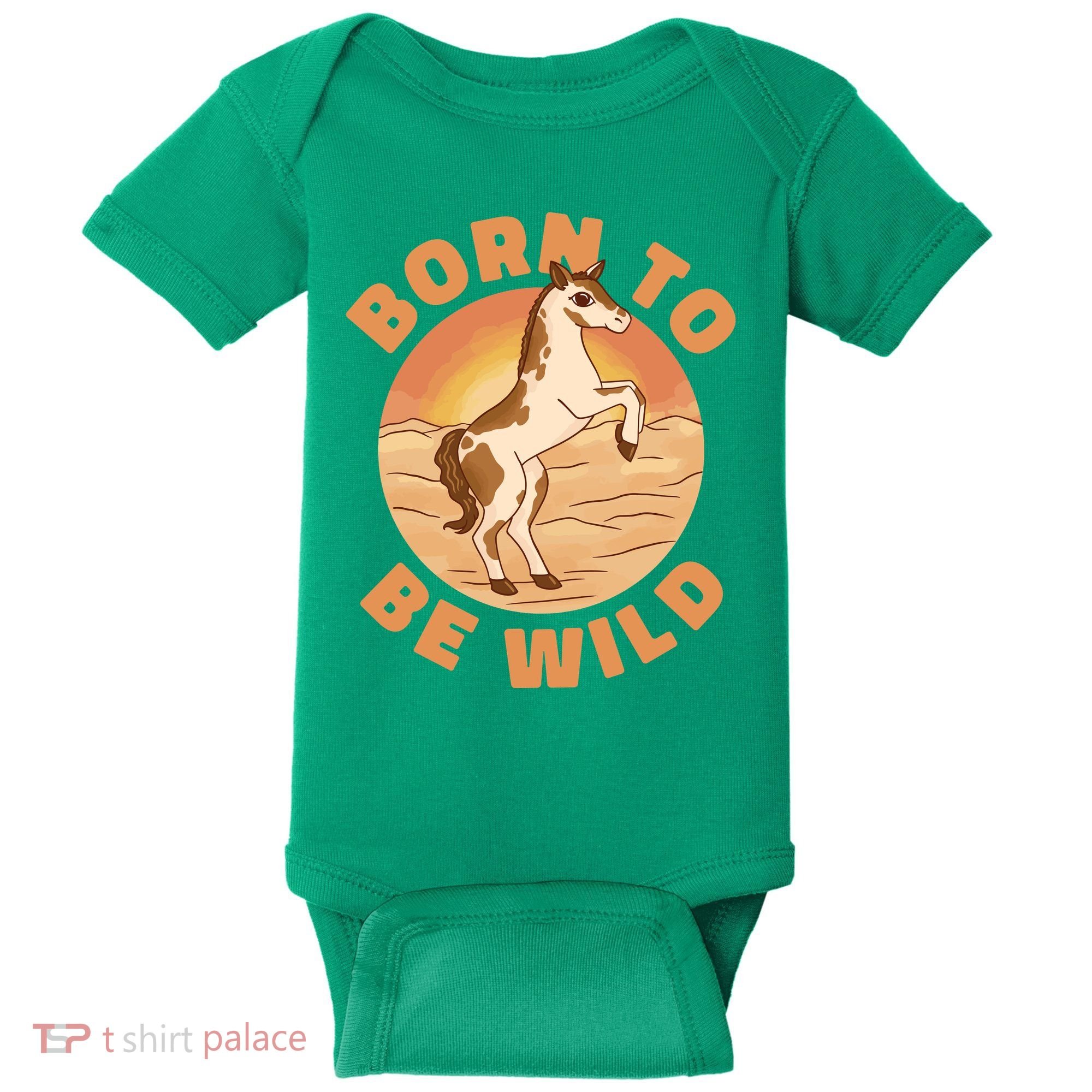 Born To Be Wild Horse Sunset Baby Bodysuit