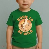 Born To Be Wild Horse Sunset Toddler T-Shirt thumb 2