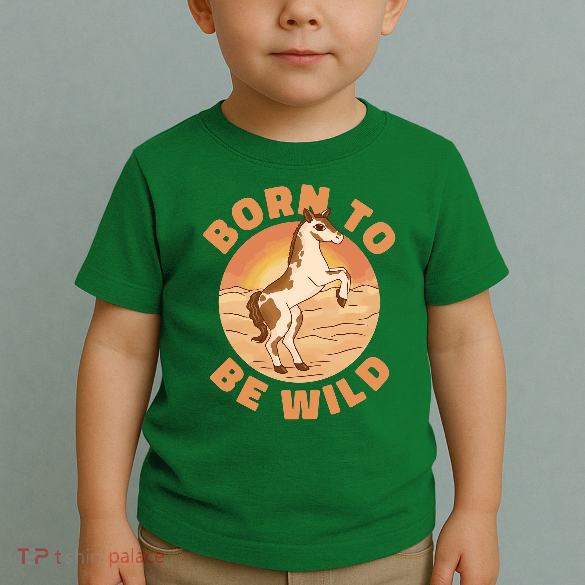 Born To Be Wild Horse Sunset Toddler T-Shirt
