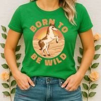 Born To Be Wild Horse Sunset Women's T-Shirt thumb 2