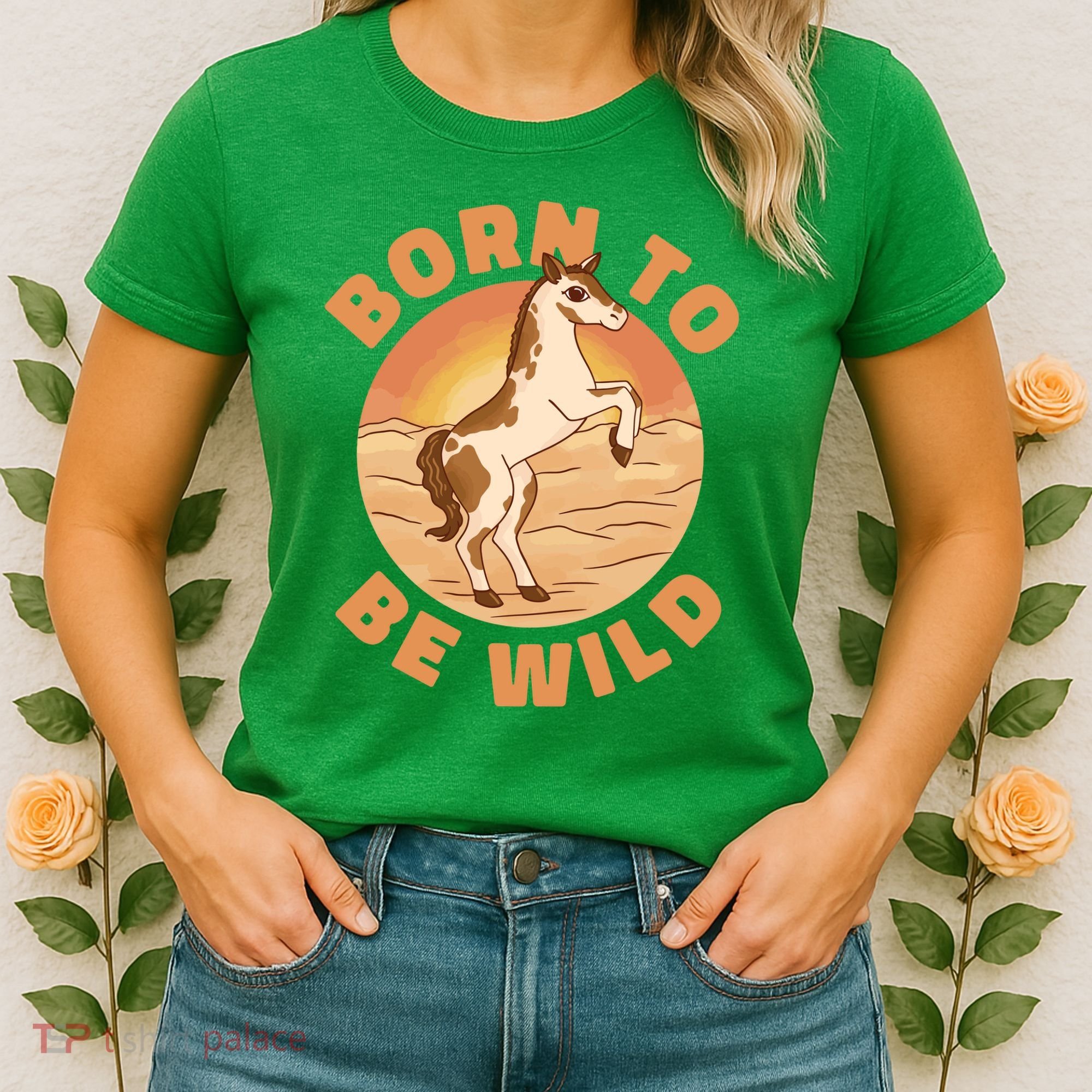 Born To Be Wild Horse Sunset Women's T-Shirt