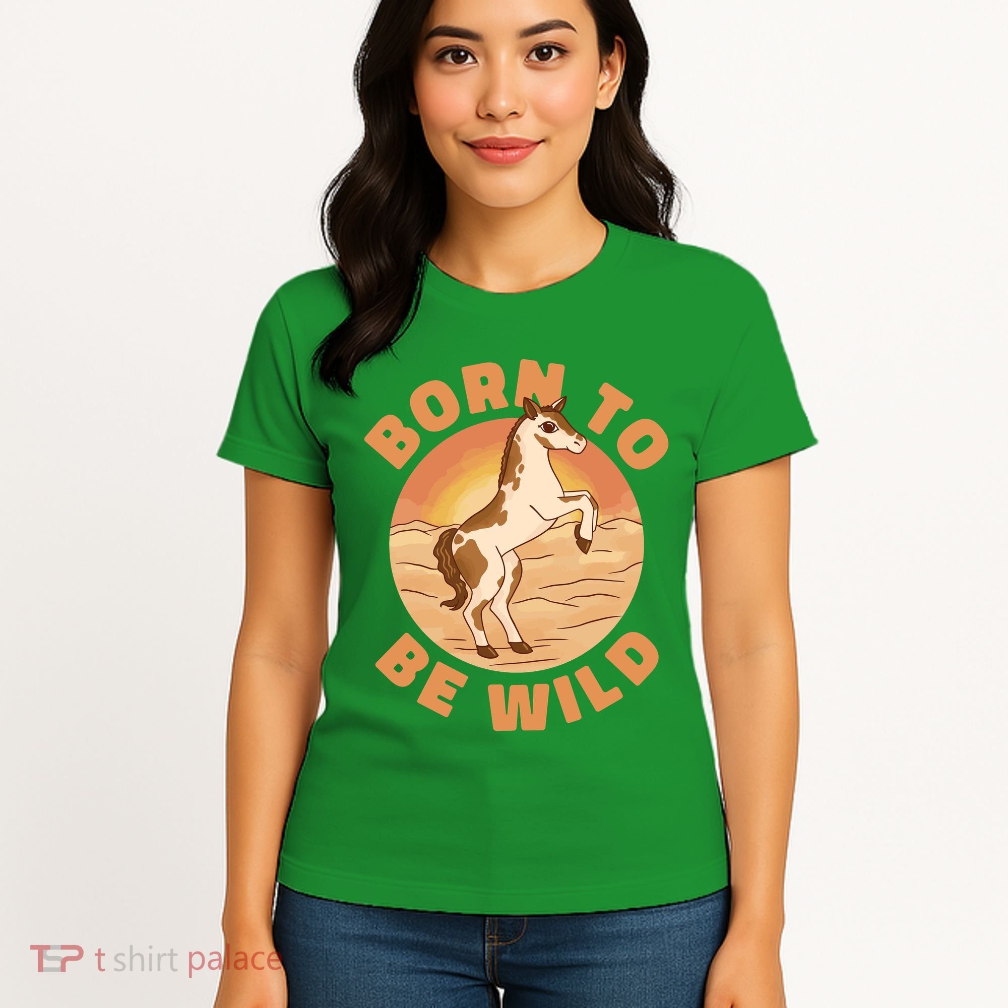 Born To Be Wild Horse Sunset Women's T-Shirt