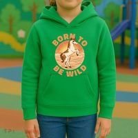 Born To Be Wild Horse Sunset Kids Hoodie thumb 3
